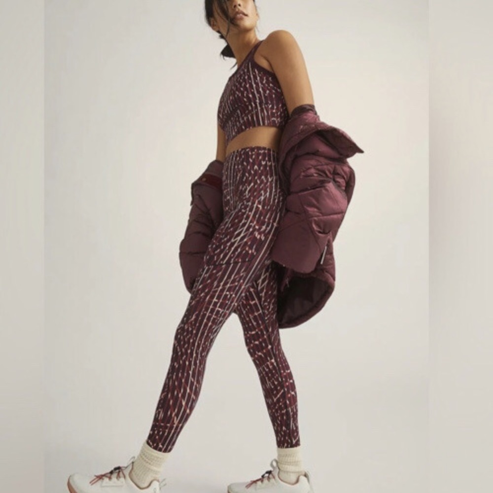 Anthropologie X Sweaty Betty Geometric Printed Power Workout 7/8 Leggings